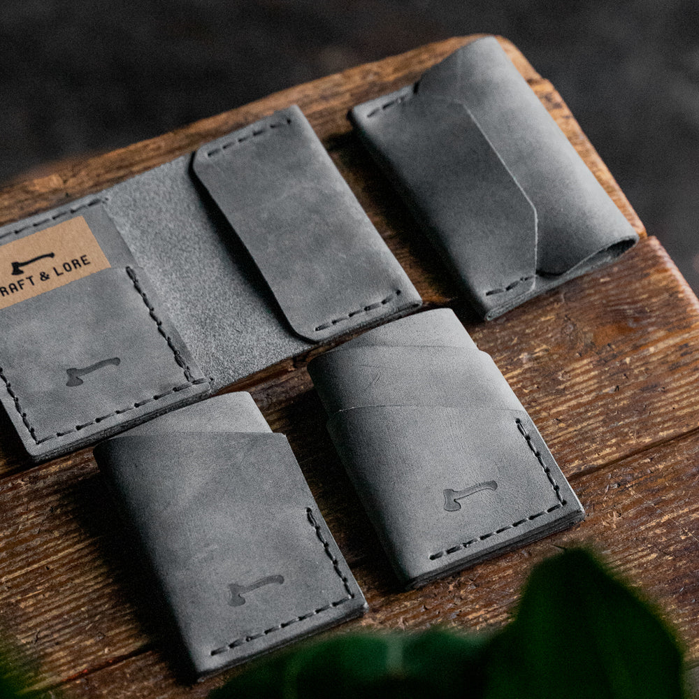 Scotch Slate - Limited Run handmade leather wallets craft and lore quality pnw northwest durable rugged usa american quality bespoke unique card minimal