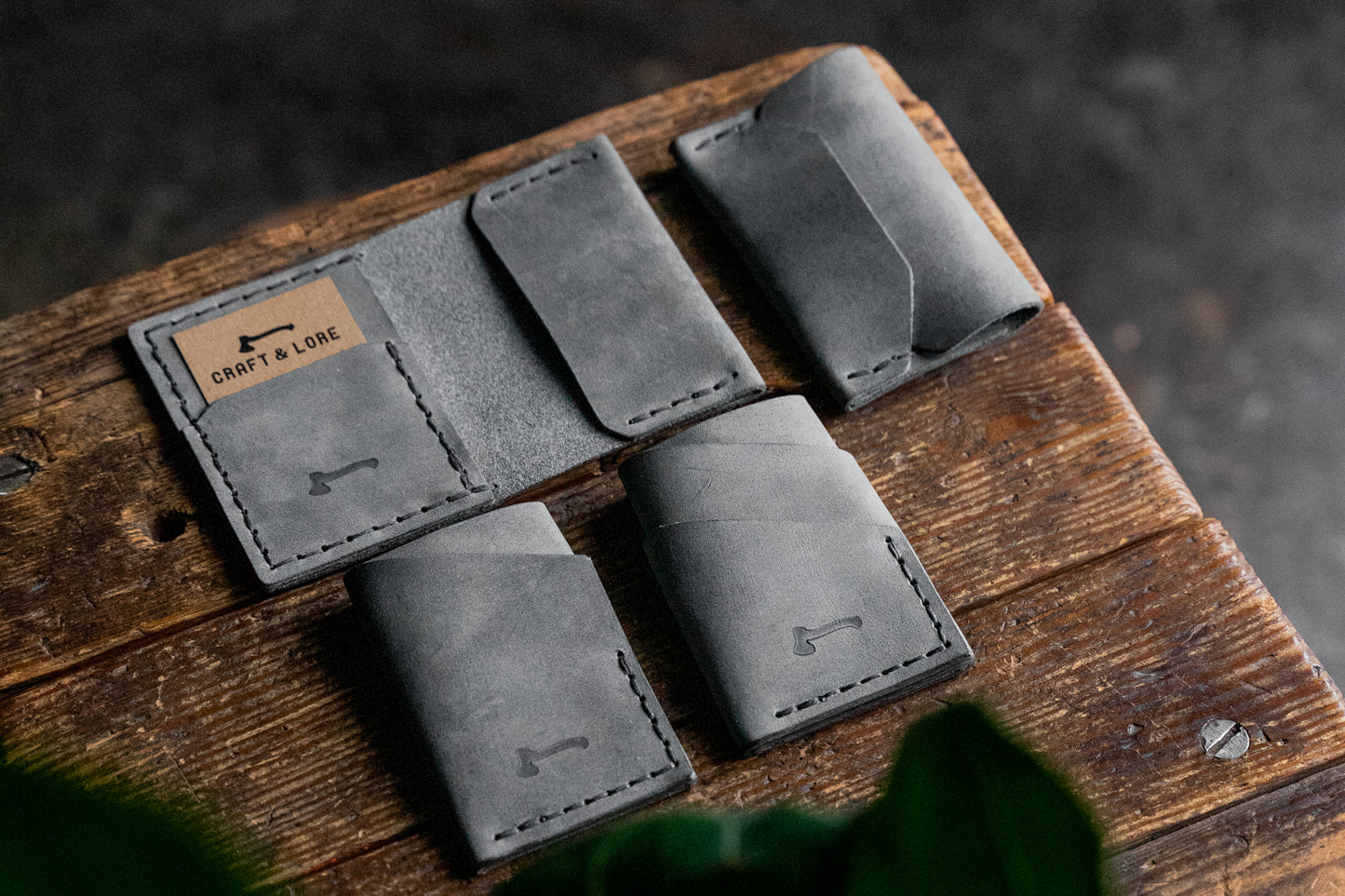 Scotch Slate - Limited Run handmade leather wallets craft and lore quality pnw northwest durable rugged usa american quality bespoke unique card minimal